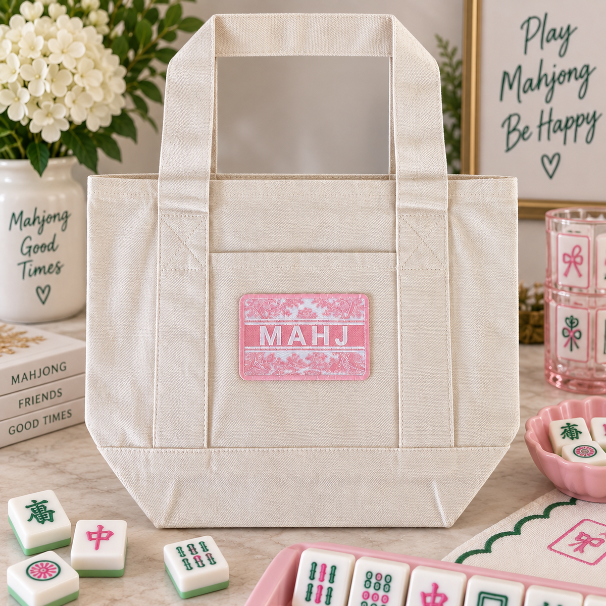 Custom Mahjong Tote Bag-Pick Your Patch