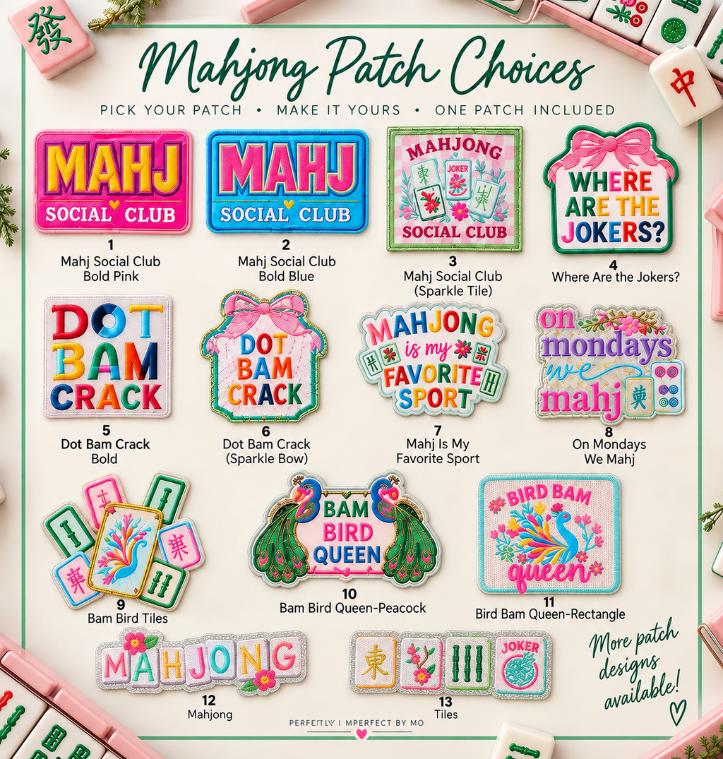 Custom Mahjong Tote Bag-Pick Your Patch