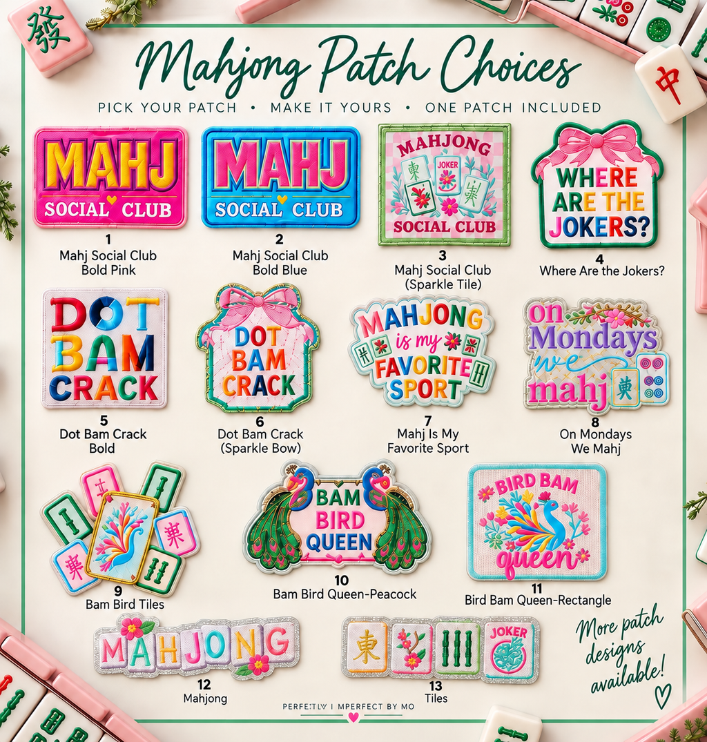Custom Mahjong Zip-Top Pouch-Pick Your Patch