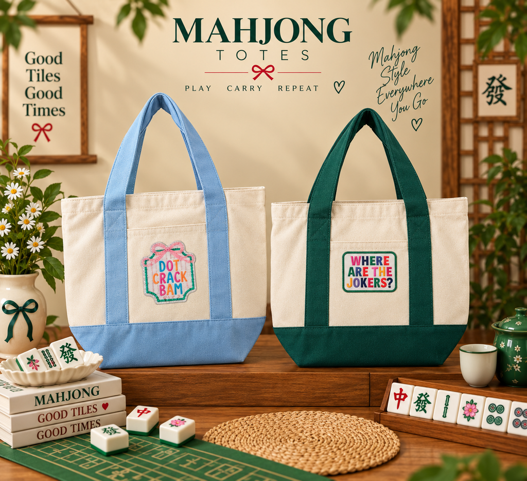Custom Mahjong Tote Bag-Pick Your Patch